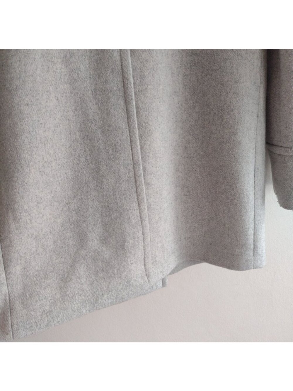 J Crew Womens Wool Blend Coat 12 Gray Funnel Collar Heavy Winter Jacket - Picture 11 of 14